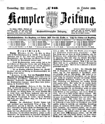 Kemptner Zeitung Donnerstag 13. Oktober 1859