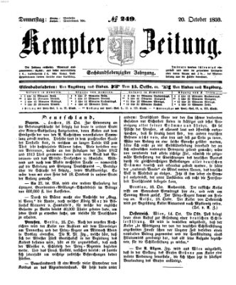 Kemptner Zeitung Donnerstag 20. Oktober 1859