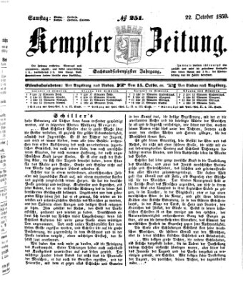 Kemptner Zeitung Samstag 22. Oktober 1859