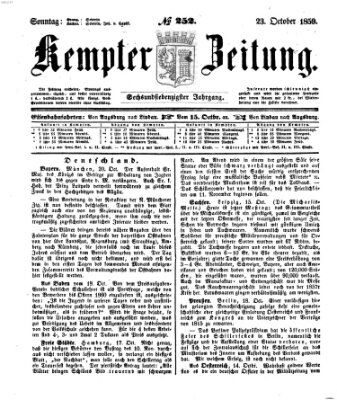 Kemptner Zeitung Sonntag 23. Oktober 1859