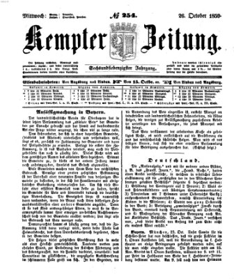 Kemptner Zeitung Mittwoch 26. Oktober 1859