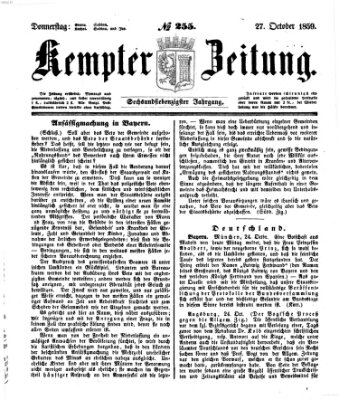 Kemptner Zeitung Donnerstag 27. Oktober 1859