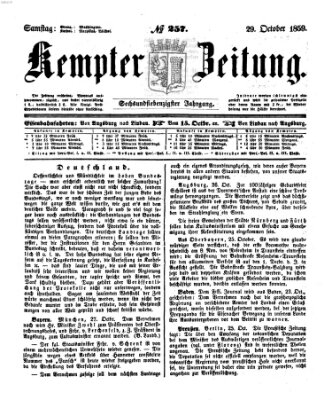 Kemptner Zeitung Samstag 29. Oktober 1859