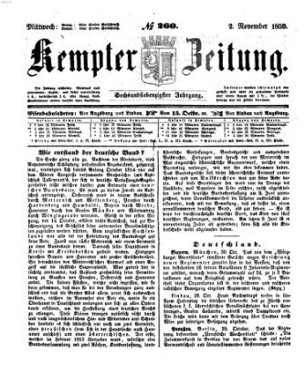 Kemptner Zeitung Mittwoch 2. November 1859