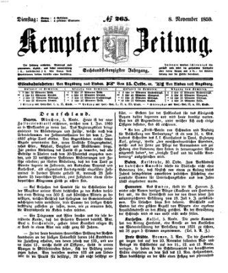 Kemptner Zeitung Dienstag 8. November 1859