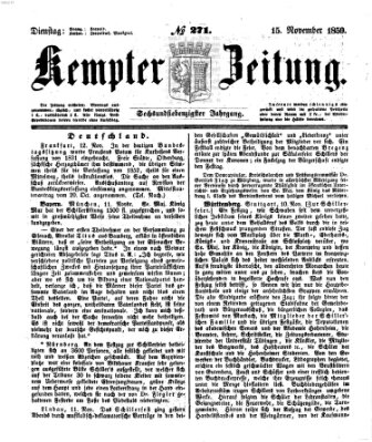 Kemptner Zeitung Dienstag 15. November 1859