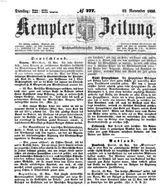 Kemptner Zeitung Dienstag 22. November 1859