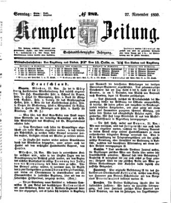 Kemptner Zeitung Sonntag 27. November 1859