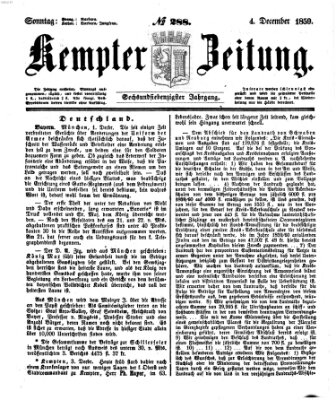 Kemptner Zeitung Sonntag 4. Dezember 1859