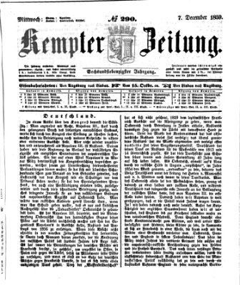 Kemptner Zeitung Mittwoch 7. Dezember 1859