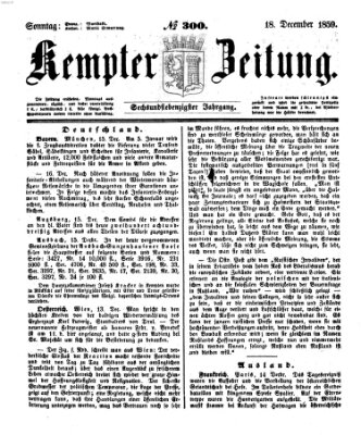 Kemptner Zeitung Sonntag 18. Dezember 1859