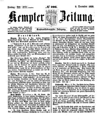 Kemptner Zeitung Freitag 9. Dezember 1859