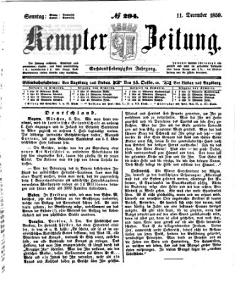 Kemptner Zeitung Sonntag 11. Dezember 1859