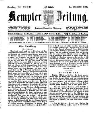 Kemptner Zeitung Samstag 24. Dezember 1859