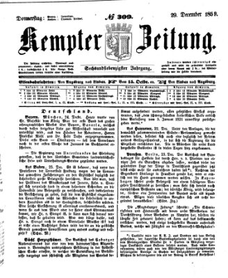 Kemptner Zeitung Donnerstag 29. Dezember 1859