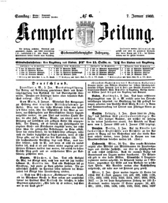 Kemptner Zeitung Samstag 7. Januar 1860