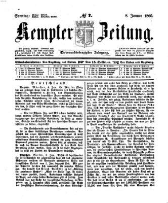 Kemptner Zeitung Sonntag 8. Januar 1860