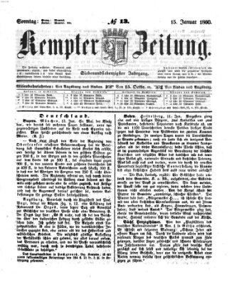 Kemptner Zeitung Sonntag 15. Januar 1860