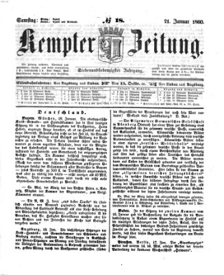 Kemptner Zeitung Samstag 21. Januar 1860