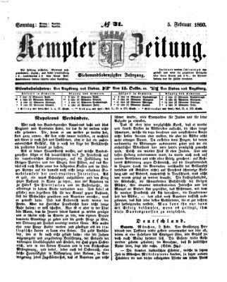 Kemptner Zeitung Sonntag 5. Februar 1860