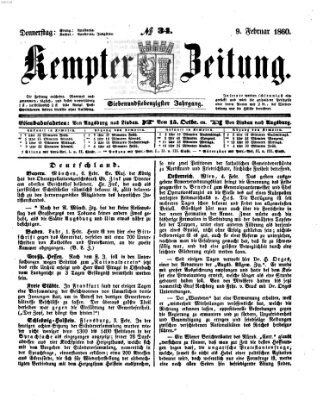 Kemptner Zeitung Donnerstag 9. Februar 1860