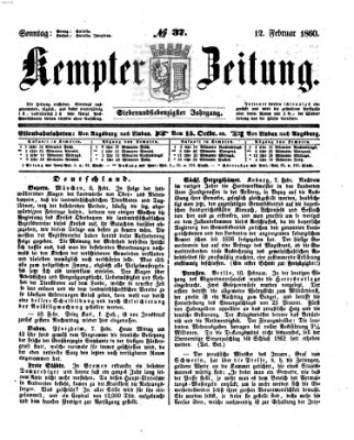 Kemptner Zeitung Sonntag 12. Februar 1860