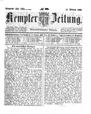 Kemptner Zeitung Mittwoch 15. Februar 1860