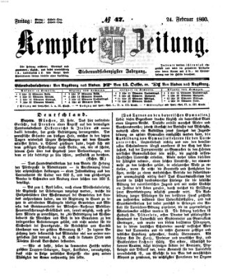 Kemptner Zeitung Freitag 24. Februar 1860