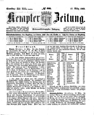 Kemptner Zeitung Samstag 17. März 1860