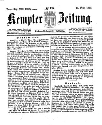 Kemptner Zeitung Donnerstag 29. März 1860