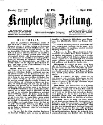 Kemptner Zeitung Sonntag 1. April 1860