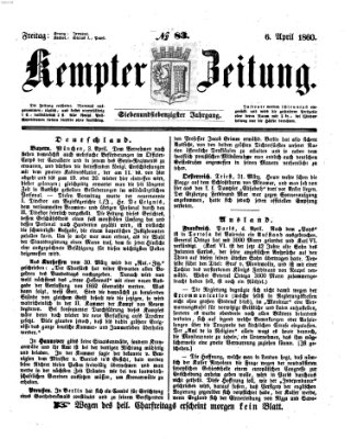 Kemptner Zeitung Freitag 6. April 1860