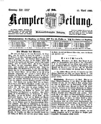 Kemptner Zeitung Sonntag 15. April 1860