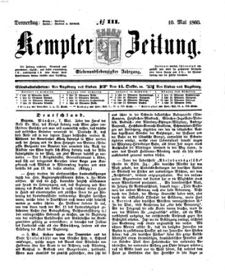 Kemptner Zeitung Donnerstag 10. Mai 1860