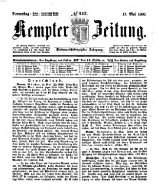 Kemptner Zeitung Donnerstag 17. Mai 1860