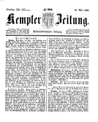 Kemptner Zeitung Dienstag 22. Mai 1860