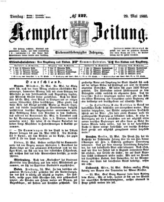 Kemptner Zeitung Dienstag 29. Mai 1860