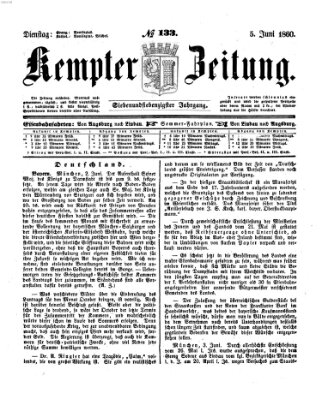 Kemptner Zeitung Dienstag 5. Juni 1860