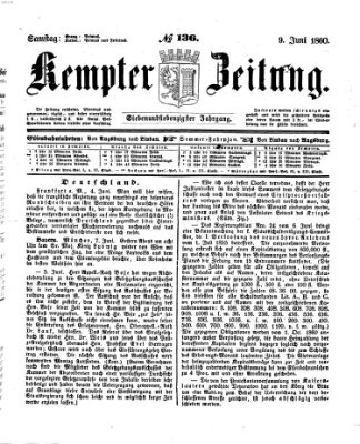 Kemptner Zeitung Samstag 9. Juni 1860