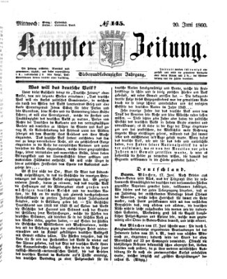 Kemptner Zeitung Mittwoch 20. Juni 1860