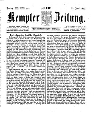 Kemptner Zeitung Freitag 22. Juni 1860