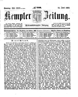 Kemptner Zeitung Sonntag 24. Juni 1860