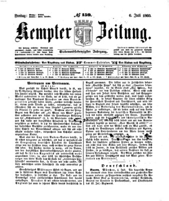 Kemptner Zeitung Freitag 6. Juli 1860