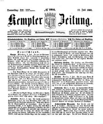 Kemptner Zeitung Donnerstag 12. Juli 1860