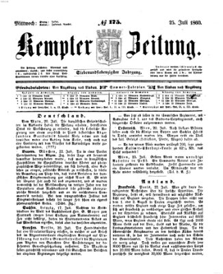 Kemptner Zeitung Mittwoch 25. Juli 1860