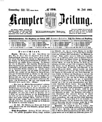 Kemptner Zeitung Donnerstag 26. Juli 1860