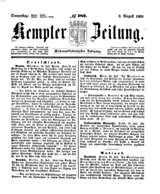 Kemptner Zeitung Donnerstag 2. August 1860