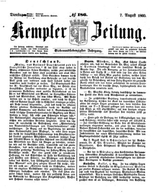 Kemptner Zeitung Dienstag 7. August 1860