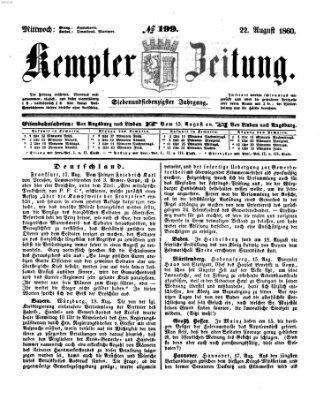 Kemptner Zeitung Mittwoch 22. August 1860