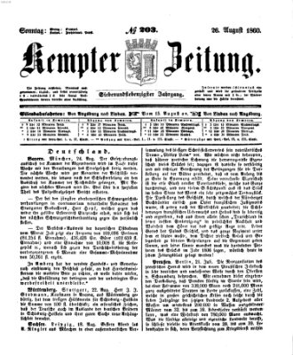 Kemptner Zeitung Sonntag 26. August 1860